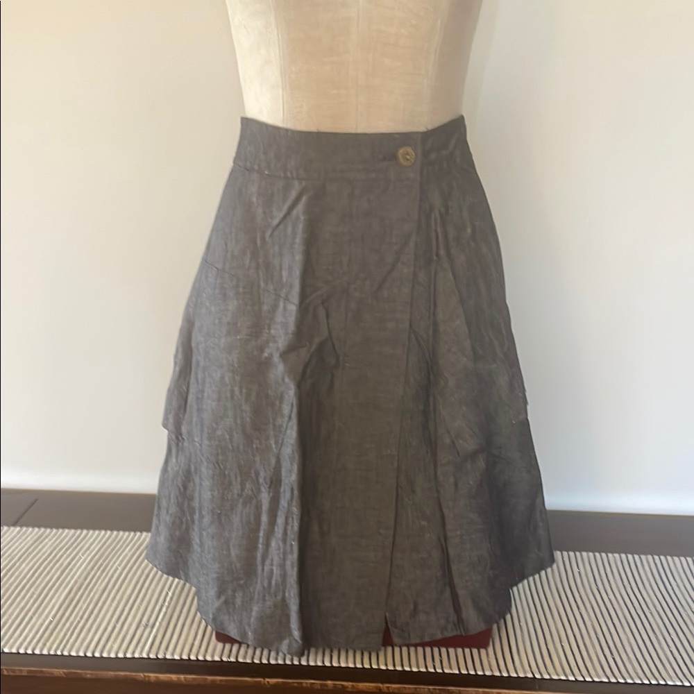 Anthropologie/9H15 STCL Blue wrap skirt with large side pockets - Size 00